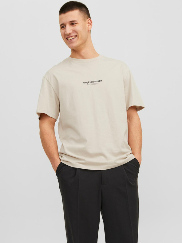 Jack & Jones Jack & Jones Vesterbro béžová pánska košeľa