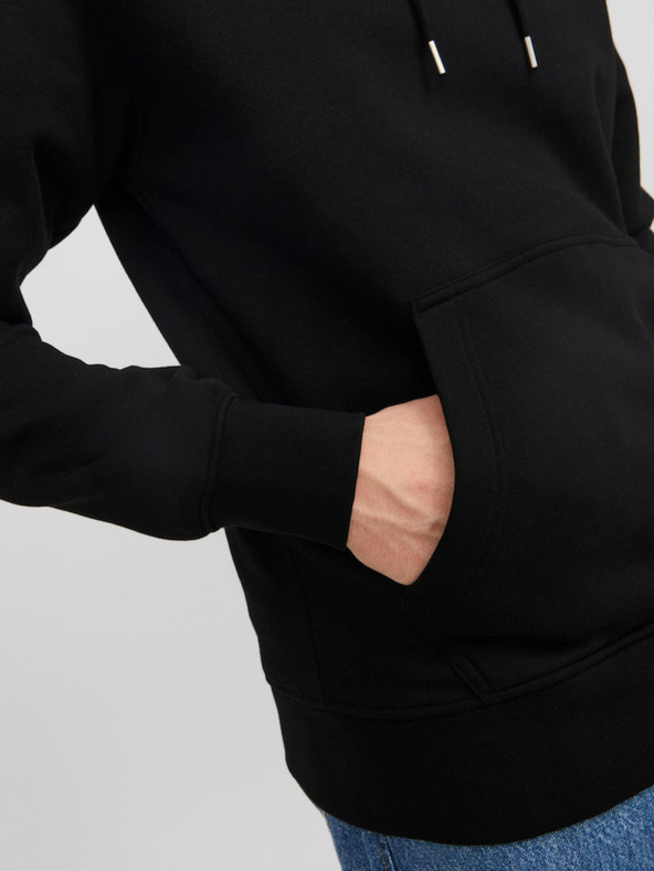 Jack & Jones Čierna pánska mikina s kapucňou Jack & Jones Vesterbro