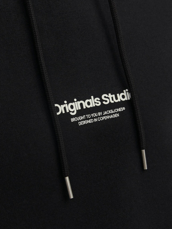 Jack & Jones Čierna pánska mikina s kapucňou Jack & Jones Vesterbro