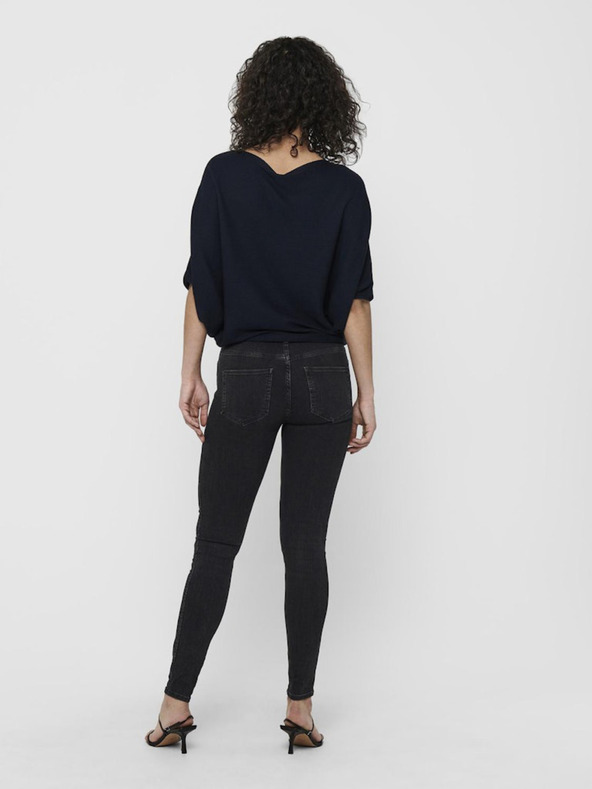 Jacqueline de Yong Tmavomodrý dámsky sveter JDY New Behave