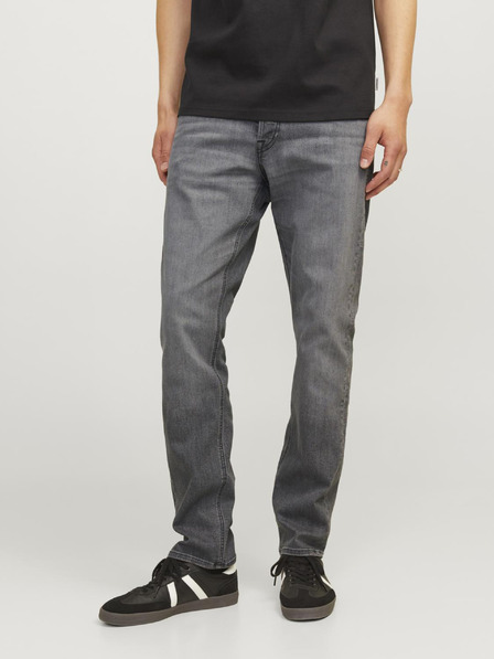 Jack & Jones Šedé pánske džínsy úzkeho strihu Jack & Jones Glenn