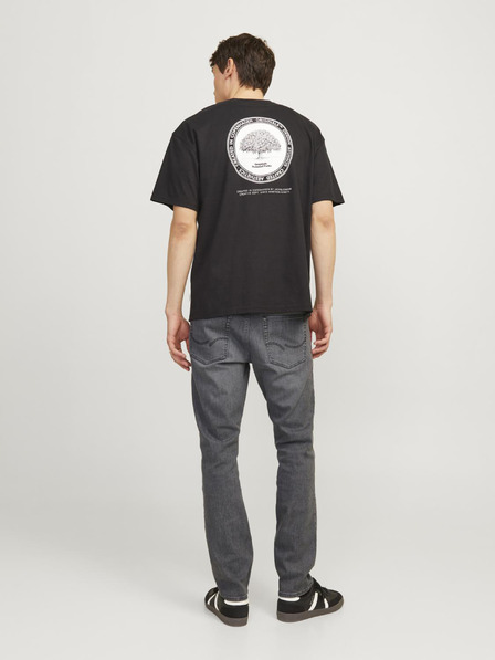 Jack & Jones Šedé pánske džínsy úzkeho strihu Jack & Jones Glenn