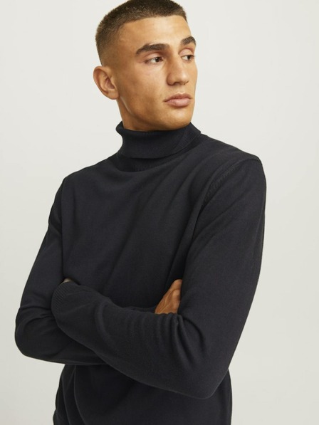Jack & Jones Čierny Pánsky rolák Jack & Jones Basic