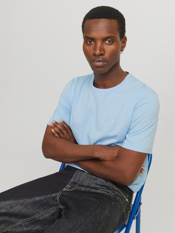 Jack & Jones Svetlomodré pánske tričko Jack & Jones Paulos