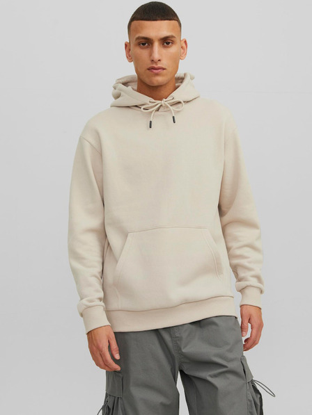 Jack & Jones Béžová pánska mikina s kapucňou Jack & Jones Bradley