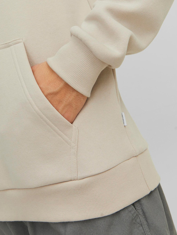 Jack & Jones Béžová pánska mikina s kapucňou Jack & Jones Bradley