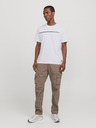 Jack & Jones Biele pánske tričko Jack & Jones Fusion
