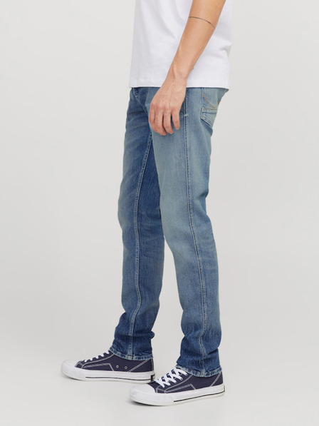 Jack & Jones Modré pánske džínsy úzkeho strihu Jack & Jones Glenn