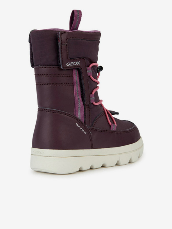 Geox Vínové dievčenské členkové topánky Geox Willaboom Abx