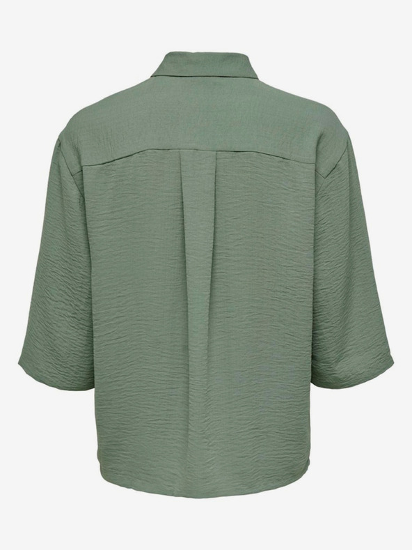 Jacqueline de Yong Zelená dámska košeľa s krátkym rukávom JDY