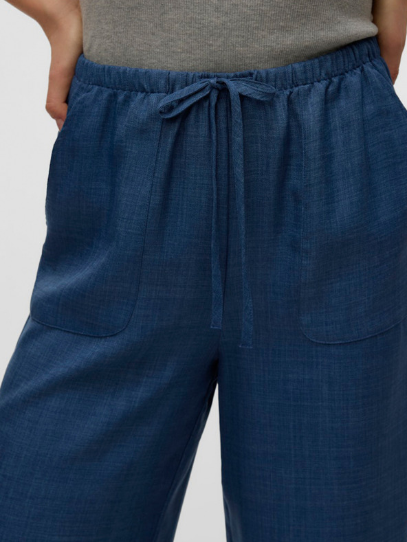 Vero Moda Modré dámske široké džínsové nohavice Vero Moda