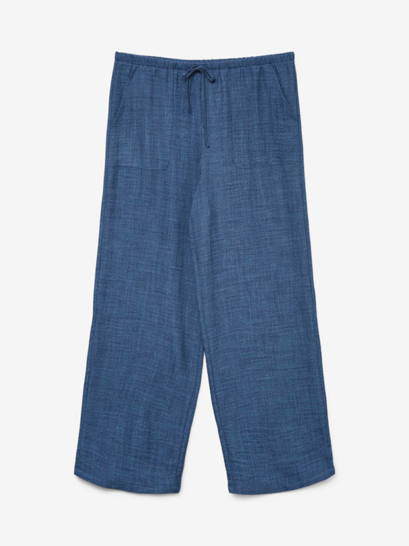 Vero Moda Modré dámske široké džínsové nohavice Vero Moda