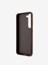 Guess Guess PU 4G Kovové logo Zadný kryt pre Samsung Galaxy S23 Brown
