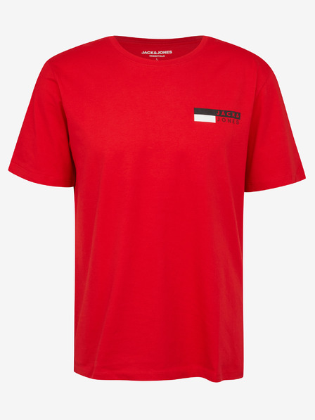 Jack & Jones Červené pánske tričko Jack & Jones