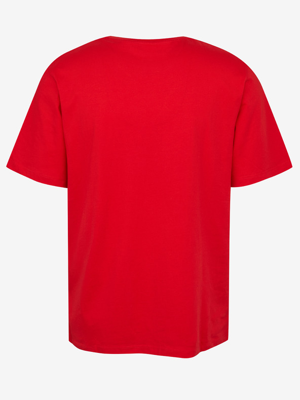 Jack & Jones Červené pánske tričko Jack & Jones