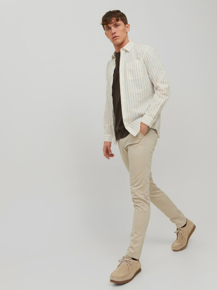 Jack & Jones Béžové pánske chino nohavice Jack & Jones