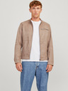 Jack & Jones Béžová pánska semišová bunda Jack & Jones