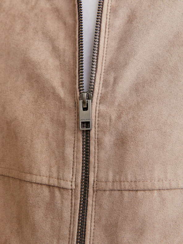 Jack & Jones Béžová pánska semišová bunda Jack & Jones