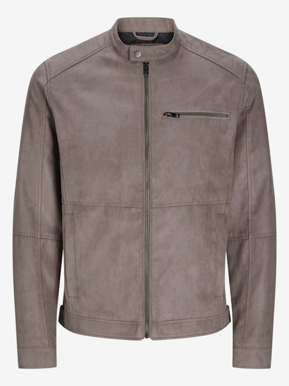 Jack & Jones Béžová pánska semišová bunda Jack & Jones
