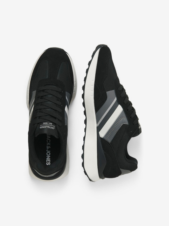 Jack & Jones Sivé a čierne pánske tenisky Jack & Jones