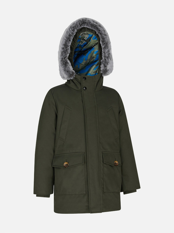 Geox Khaki chlapčenská bunda Geox Norwolk