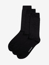 Marks & Spencer 3 páry ponožiek, vysoká egyptská bavlna Marks & Spencer čierna