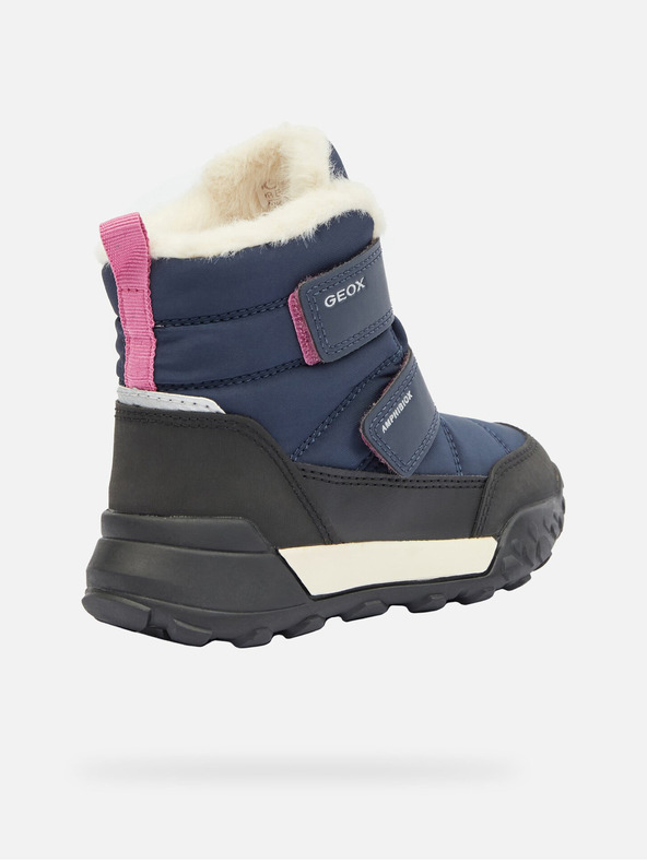 Geox Tmavomodrá dievčenská zimná obuv Geox Trekkyup B Ab