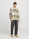 Jack & Jones Hnedá a béžová pánska kockovaná košeľa Jack & Jones Bradley