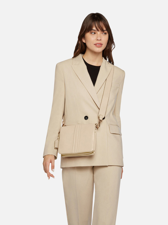 Geox Krémová dámska crossbody kabelka Geox Clarissa