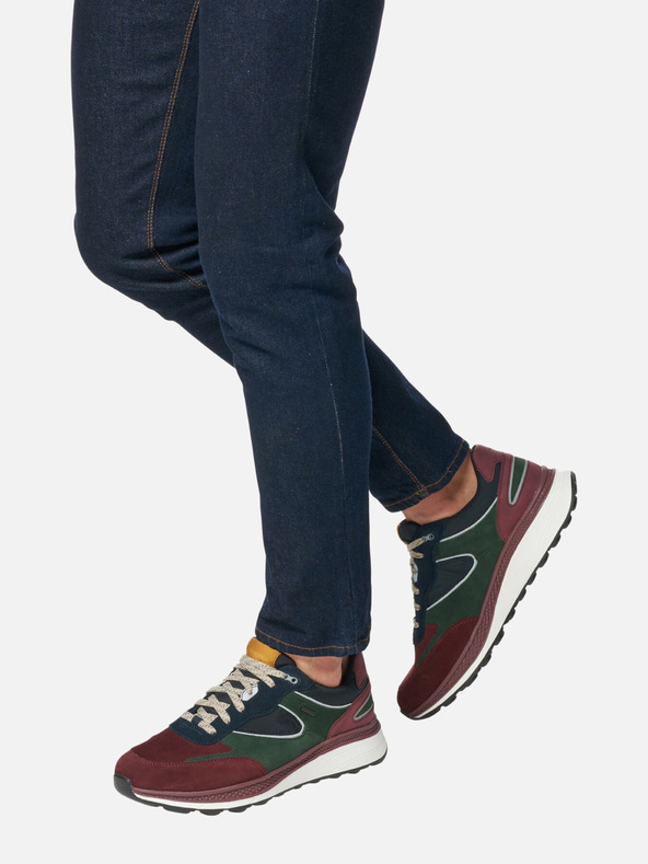 Geox Vínové pánske tenisky Geox Spherica Actif X1