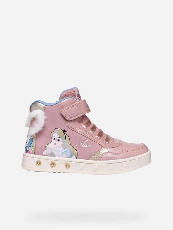 Geox Ružové dievčenské tenisky Geox Skylin