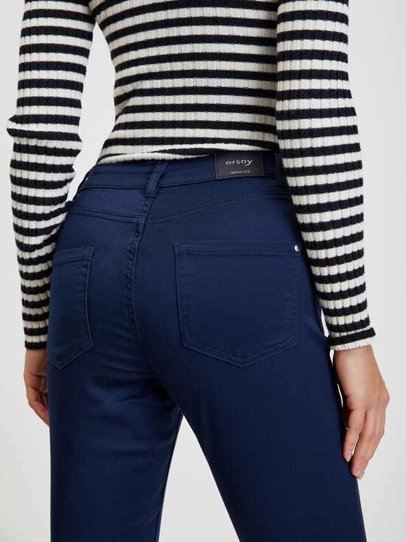 Orsay Tmavomodré dámske nohavice ORSAY