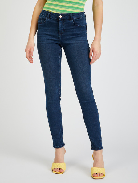 Orsay Tmavomodré dámske skinny fit džínsy ORSAY