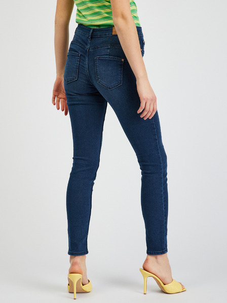 Orsay Tmavomodré dámske skinny fit džínsy ORSAY