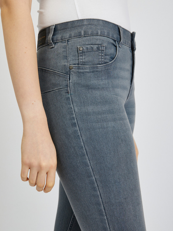 Orsay Šedé dámske džínsy úzkeho strihu ORSAY