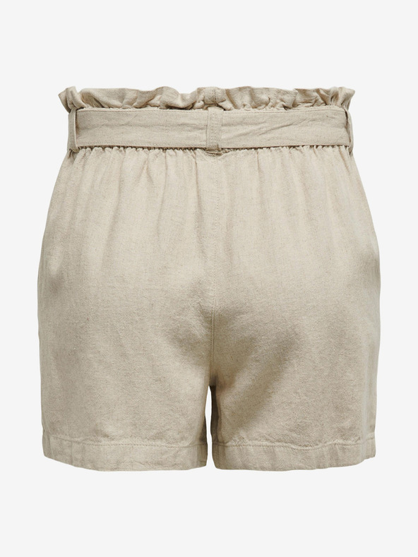 Jacqueline de Yong Béžové dámske plátenné šortky JDY Say