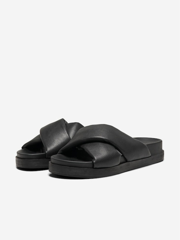 ONLY Čierne dámske papuče ONLY Minnie-12