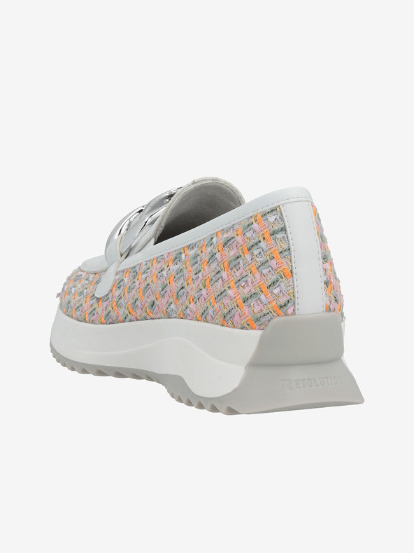 Rieker Biele dámske mokasíny Rieker