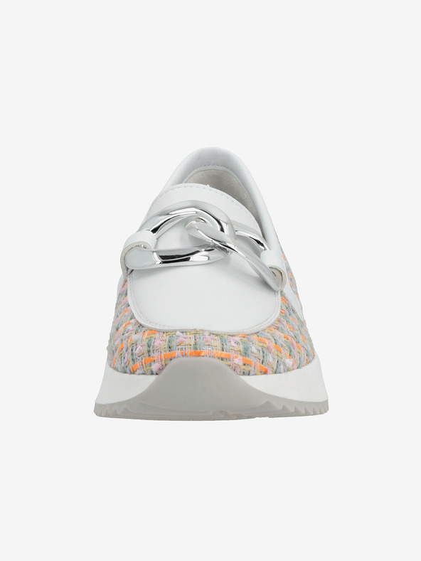 Rieker Biele dámske mokasíny Rieker