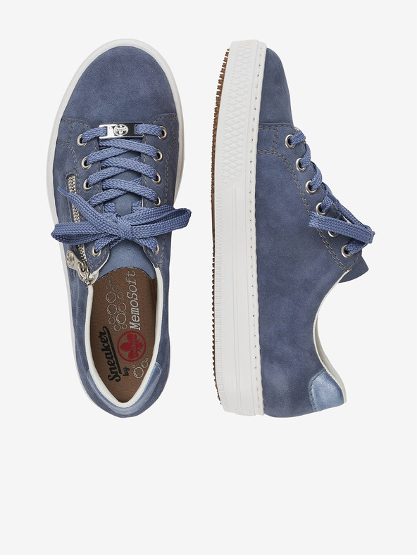 Rieker Modré dámske semišové tenisky Rieker