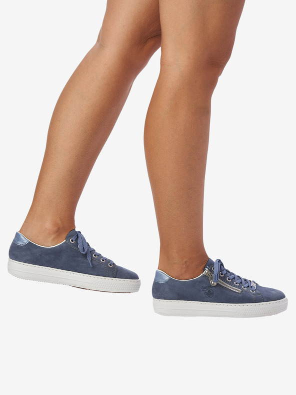 Rieker Modré dámske semišové tenisky Rieker