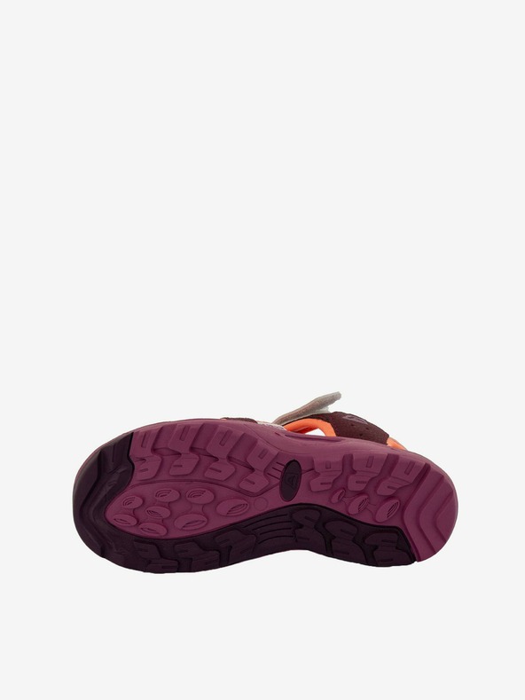 ALPINE PRO Oranžovo-vínové detské sandále ALPINE PRO White