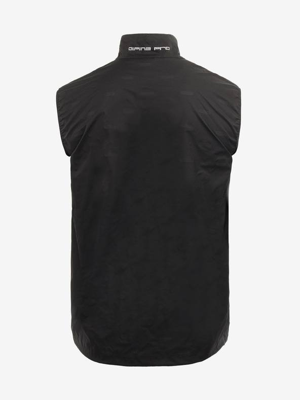 ALPINE PRO Čierna pánska zateplená nafukovacia vesta ALPINE PRO HERDEN
