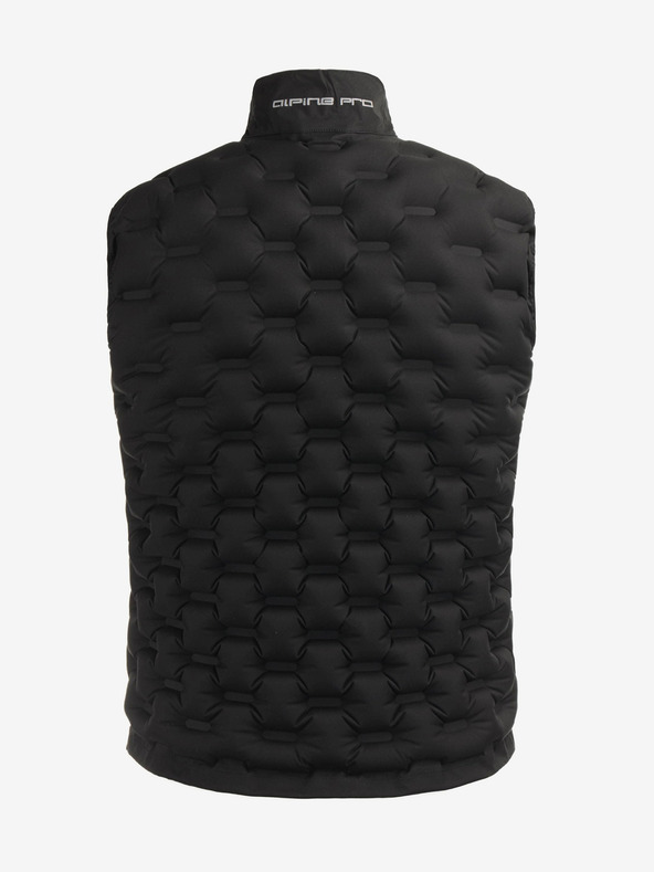 ALPINE PRO Čierna pánska zateplená nafukovacia vesta ALPINE PRO HERDEN