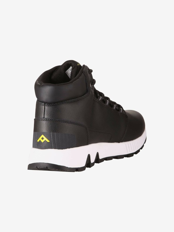 NAX Čierna pánska kožená zimná členková obuv NAX Jekt