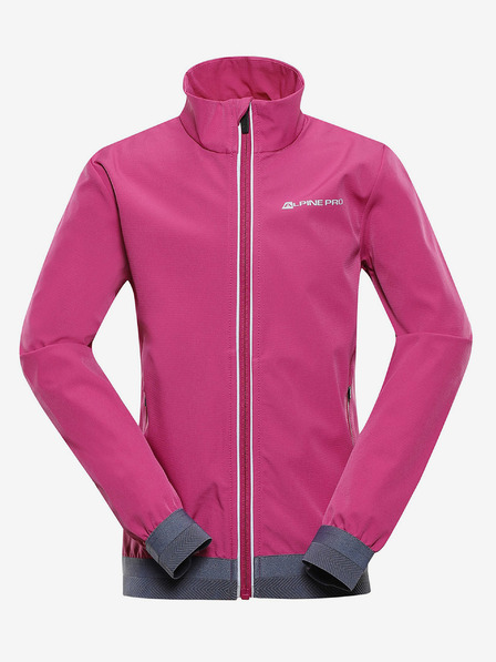 ALPINE PRO Ružová dievčenská softshellová bunda ALPINE PRO TYCHO