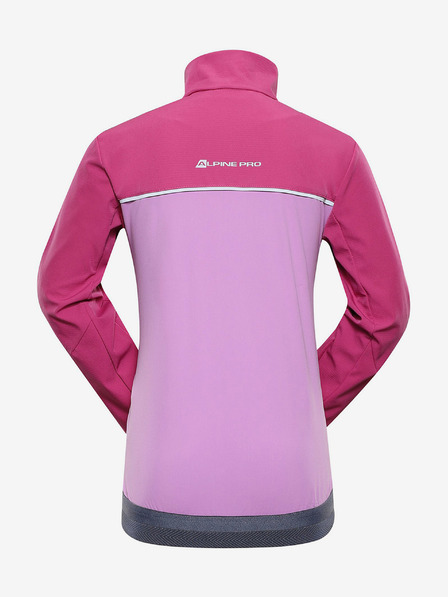 ALPINE PRO Ružová dievčenská softshellová bunda ALPINE PRO TYCHO