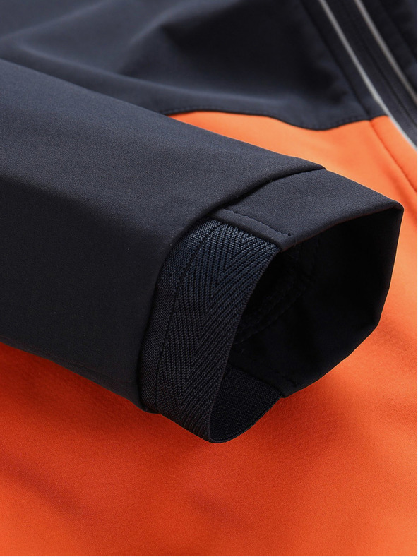 ALPINE PRO Modrá a oranžová pánska softshellová bunda ALPINE PRO TYCH