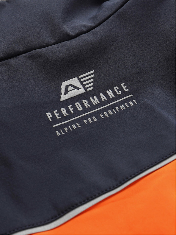 ALPINE PRO Modrá a oranžová pánska softshellová bunda ALPINE PRO TYCH