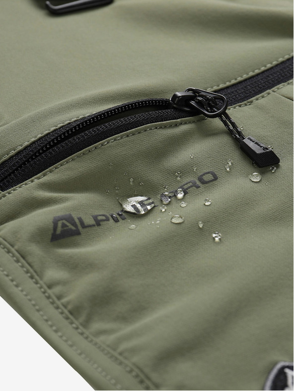 ALPINE PRO Khaki pánske softshellové nohavice ALPINE PRO Span